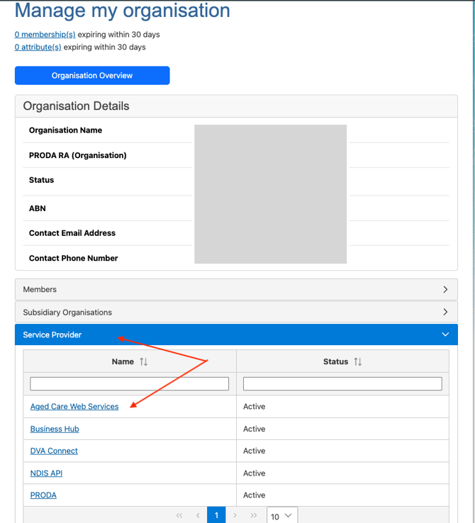 AgedCare Web Services